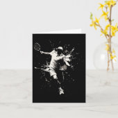 Netall Court Game Paint Splash Dminton Player Boy Kaart (Gele Bloem)