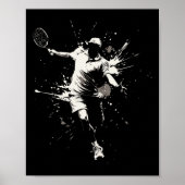 Netall Court Game Paint Splash Dminton Player Boy Poster (Voorkant)