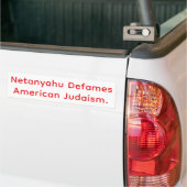 Netanyahu lastert het Amerikaanse jodendom Hankame Bumpersticker (Op Truck)