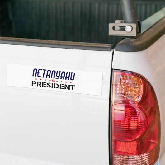 Netanyahu voor President Bumpersticker (Op Truck)