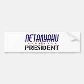 Netanyahu voor President Bumpersticker (Voorkant)