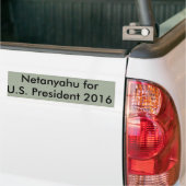 Netanyahu voor President Bumpersticker (Op Truck)
