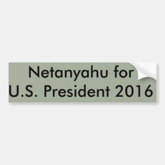 Netanyahu voor President Bumpersticker