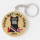  netball acryl sleutelhanger (Achterkant)