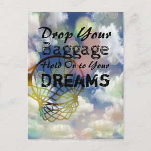 Netball Afbeelding en Inspirerend Dromen Quote Briefkaart