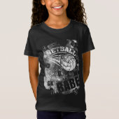Netball Babe's, Black Grunge Netball T-shirt (Voorkant)