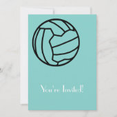 Netball Ball Threaded Invitation Kaart (Voorkant)