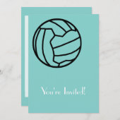 Netball Ball Threaded Invitation Kaart (Voorkant / Achterkant)