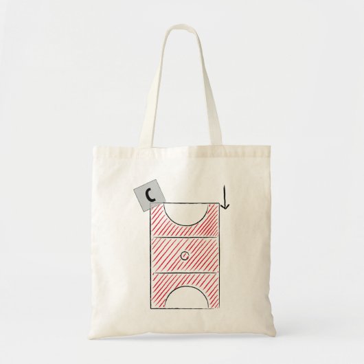 Netball Center-tas Tote Bag (Voorkant)