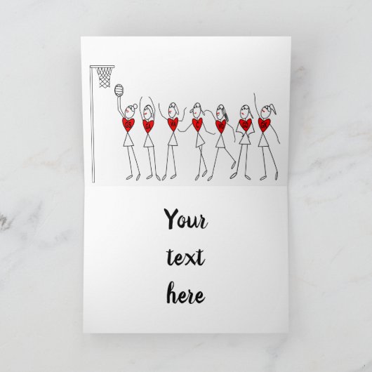 Netball Coach Dank je Kaart (Binnen)