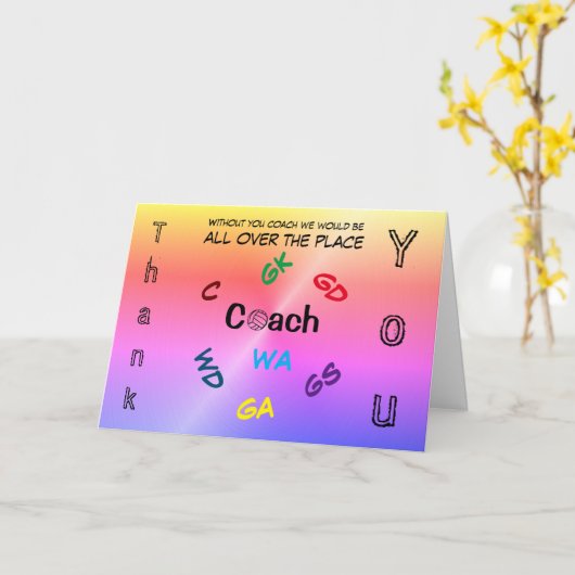 Netball Coach Dank je Kaart (Gele Bloem)