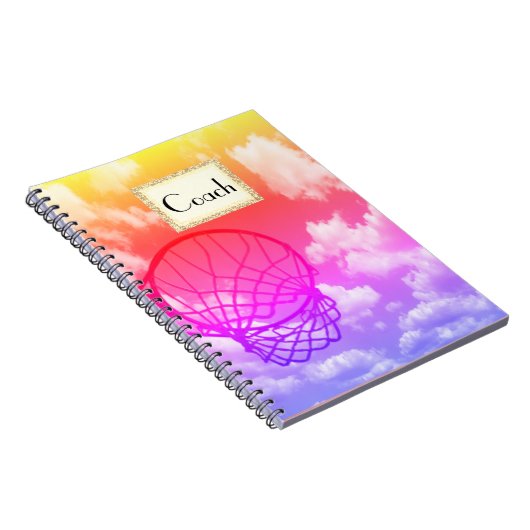 Netball Coach Theme Gepersonaliseerd Notitieboek (Rechterzijde)
