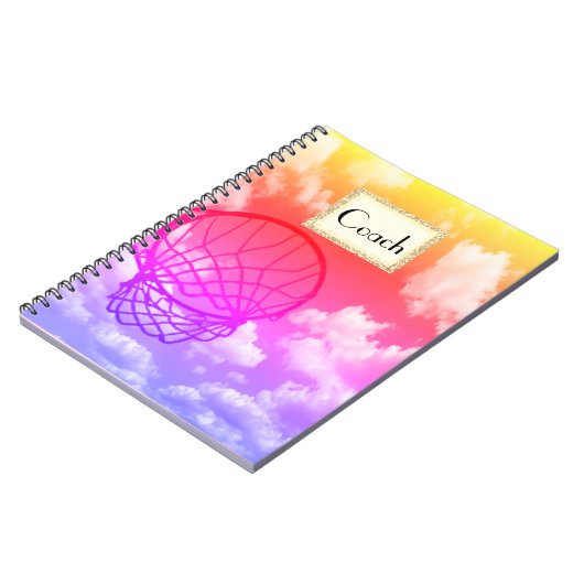 Netball Coach Theme Gepersonaliseerd Notitieboek (Linkerzijde)