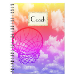 Netball Coach Theme Gepersonaliseerd Notitieboek