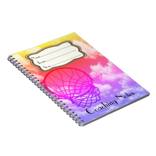 Netball Coaching Notes Thema Gepersonaliseerd Notitieboek (Rechterzijde)