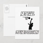 netball-design briefkaart (Voorkant / Achterkant)