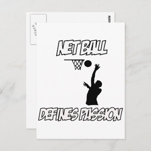 netball-design briefkaart (Voorkant / Achterkant)
