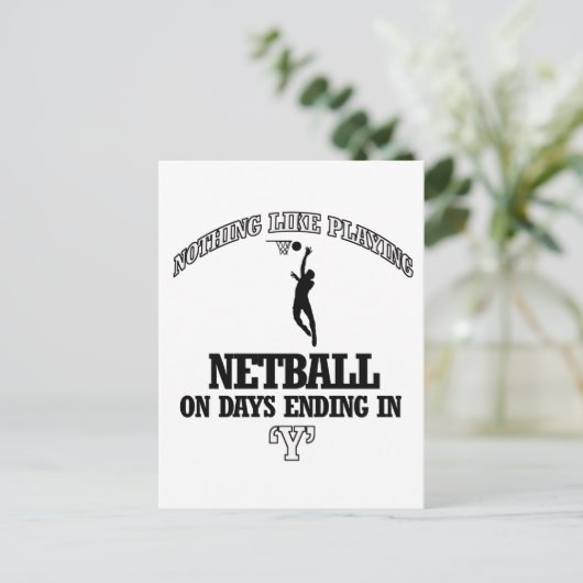 NETBALL-design Briefkaart (Staand voorkant)