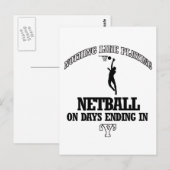 NETBALL-design Briefkaart (Voorkant / Achterkant)