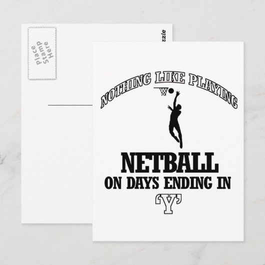 NETBALL-design Briefkaart (Voorkant / Achterkant)