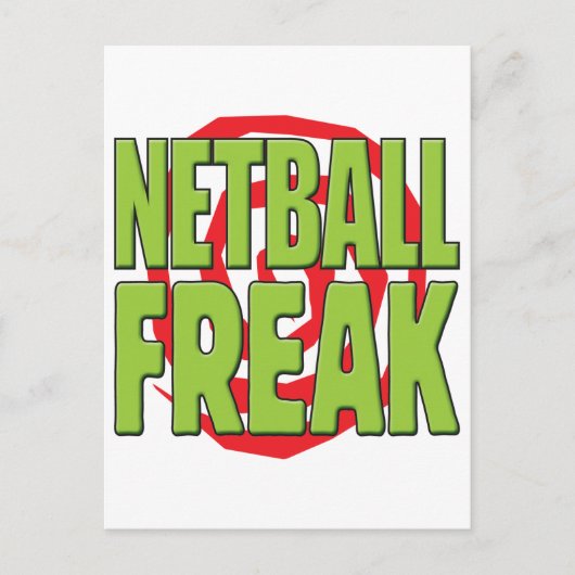 Netball Freak G Briefkaart (Voorkant)