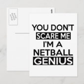 NETBALL GENIUS DESIGN BRIEFKAART (Voorkant / Achterkant)