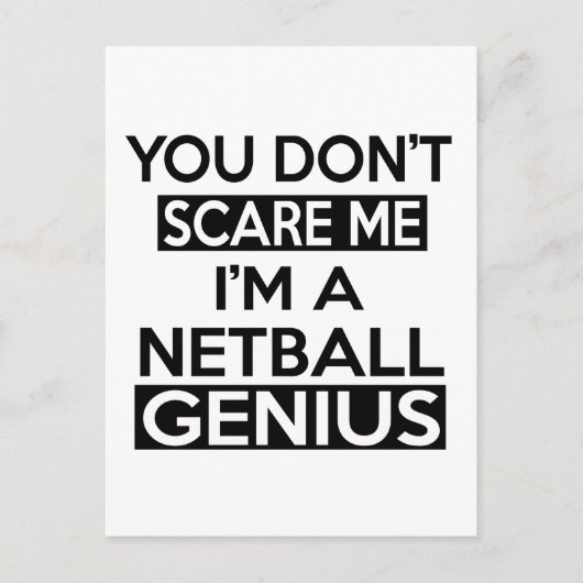 NETBALL GENIUS DESIGN BRIEFKAART (Voorkant)