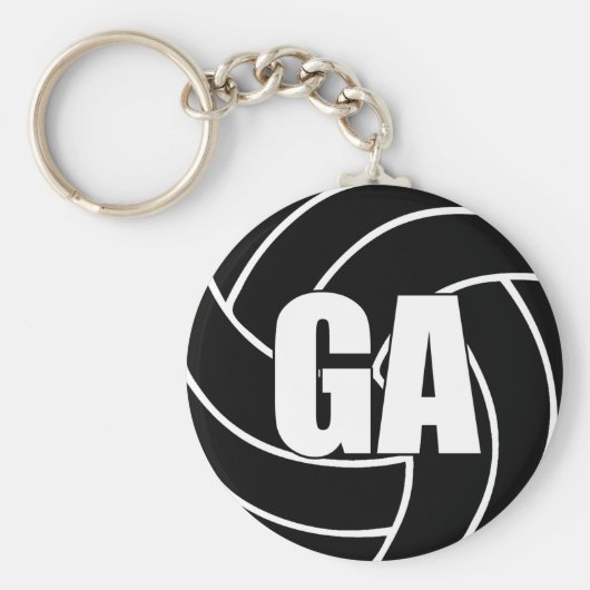 Netball Goal Attack GA Key Ring Sleutelhanger (Voorkant)