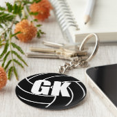 Netball Goal Keeper GK Key Ring Sleutelhanger (Zijkant)