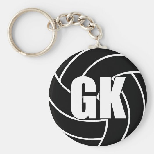 Netball Goal Keeper GK Key Ring Sleutelhanger (Voorkant)