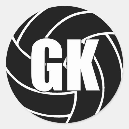 Netball Goal Keeper, GK, Netball Team Stickers (Voorkant)