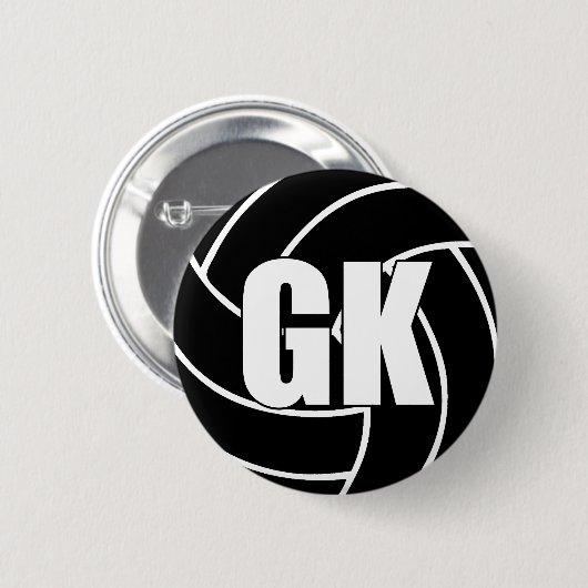 Netball Goal Keeper GK Ronde Button 5,7 Cm (Voorkant /achterkant)
