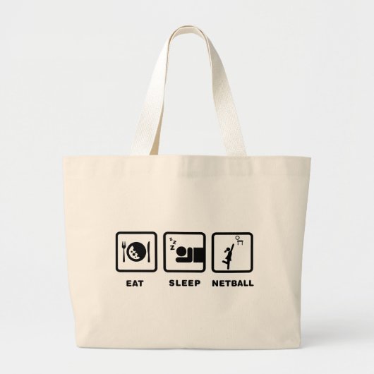 Netball Grote Tote Bag (Voorkant)