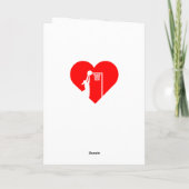 Netball Heart bedankt Feestdagen Kaart (Achterkant)