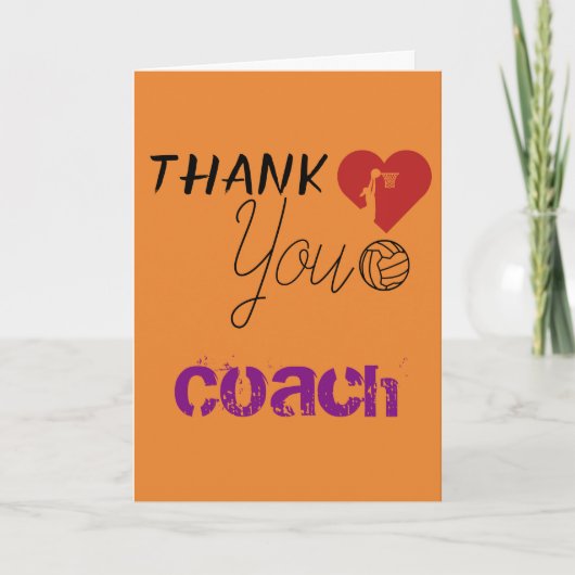 Netball Heart bedankt Feestdagen Kaart (Voorkant)