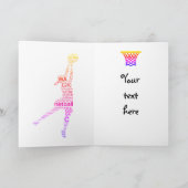 Netball Heart bedankt Feestdagen Kaart (Binnen)