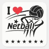 Netball, I Love Netball, Sticker (Voorkant)