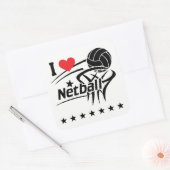 Netball, I Love Netball, Sticker (Envelop)