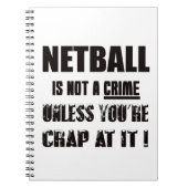 Netball is geen misdaad notitieboek (Voorkant)