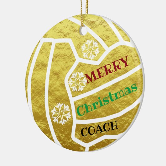 Netball Kerstmis Keramisch Ornament (Links)
