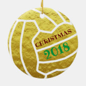 Netball Kerstmis Keramisch Ornament (Achterkant)