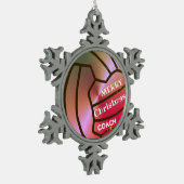 Netball Kerstmis Tin Sneeuwvlok Ornament (Links)
