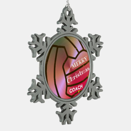 Netball Kerstmis Tin Sneeuwvlok Ornament (Links)