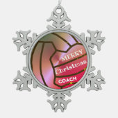 Netball Kerstmis Tin Sneeuwvlok Ornament (Voorkant)