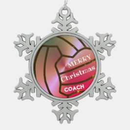 Netball Kerstmis Tin Sneeuwvlok Ornament