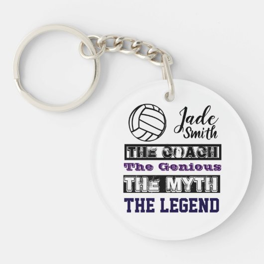 Netball Legend Slogan Coach Sleutelhanger (Voorkant)