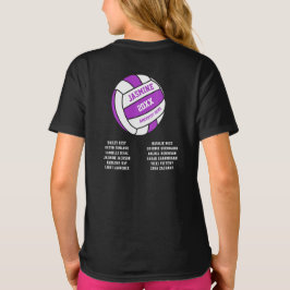 Netball paars white out teamnamen T-Shirt