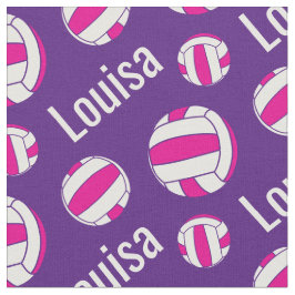 Netball paarse roze naam sportpatroonstof stof