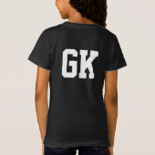 Netball paarse white out target keeper girl t-shirt (Achterkant)