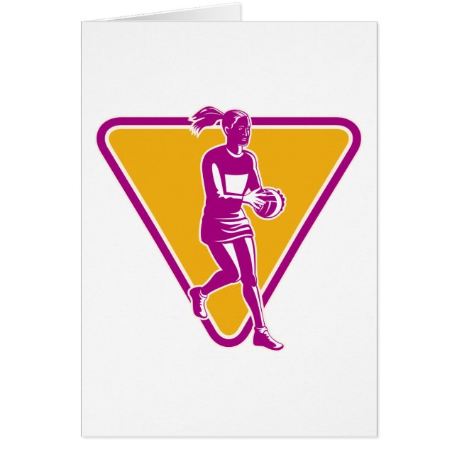 netball player die de bal vangt (Voorkant)